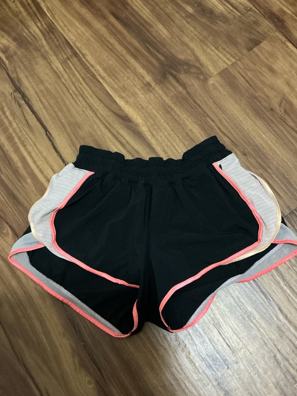 lululemon athletica Black Running Shorts with Pink Trim